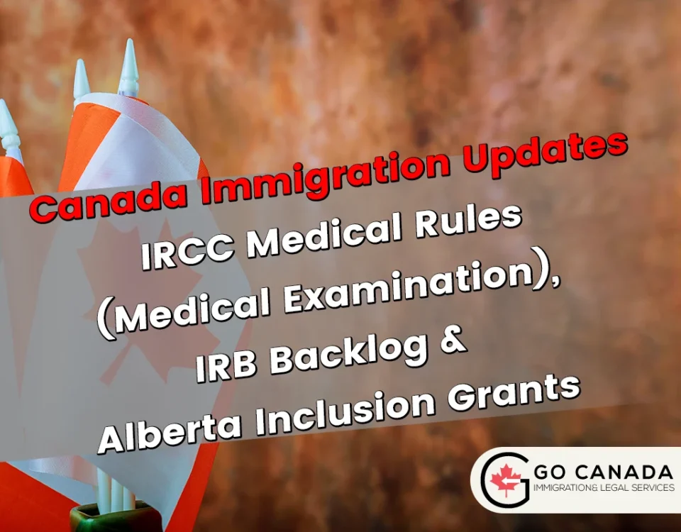 IRCC Medical Rules Medical Examination , IRB Backlog & Alberta Inclusion Grants