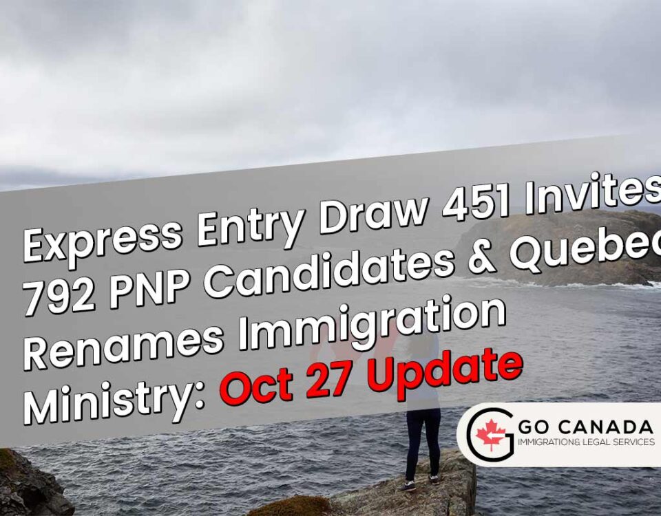 PNP Cut-Off Drops to 761: Express Entry Draw 451 & Quebec Ministry Changes