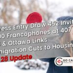 Francophone CRS Drops to 407: Express Entry Draw 452 & Housing Targets