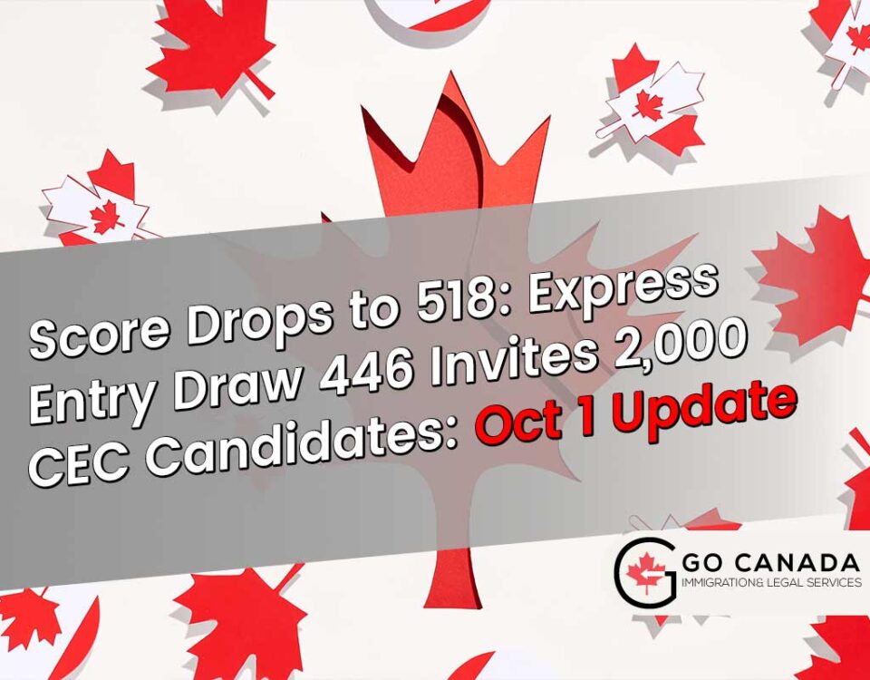 Score Drops to 518: Express Entry Draw 446 Invites 2,000 CEC Candidates